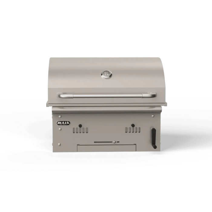 Stainless steel grill on a white background