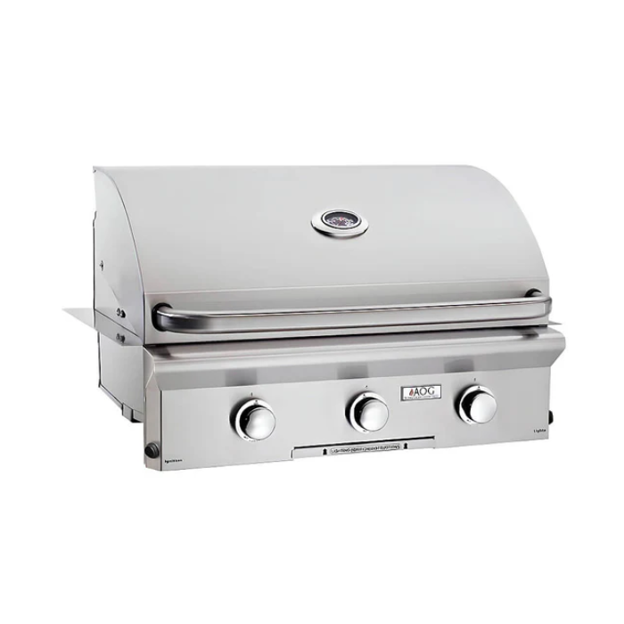 Stainless steel grill on a white background