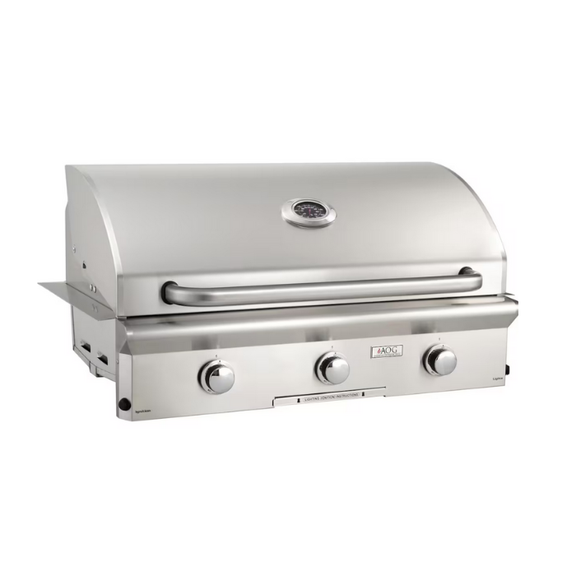 Stainless steel grill on a white background