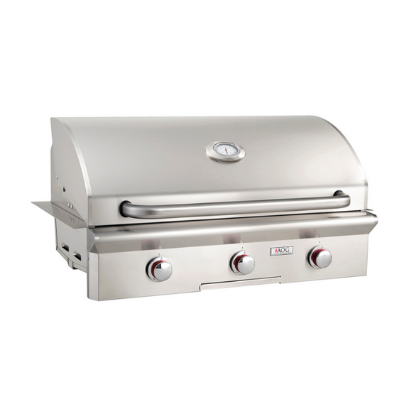 Stainless steel grill on a white background